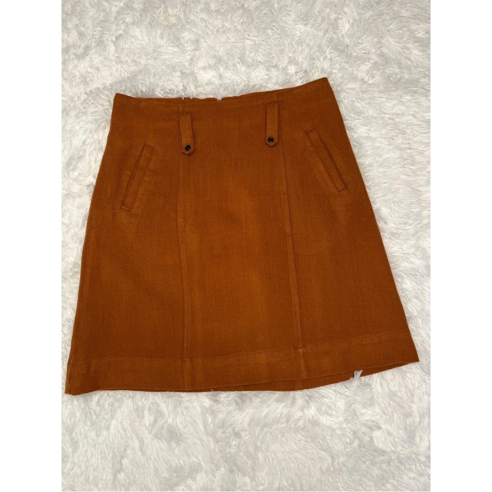 Merino women’s retro burnt orange mini skirt size 8